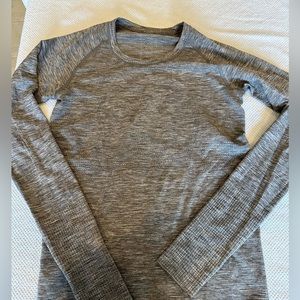 Lululemon Long Sleeve Swiftly, Heathered Grey, sz 8